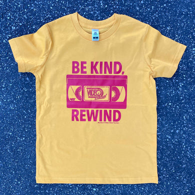 Be Kind Rewind VHS Kids Tee - YELLOW