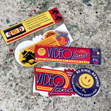 Video Land Sticker Pack - Quality Vinyl Stickers