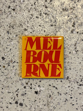 Retro Yellow Melbourne Magnet