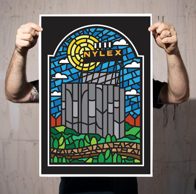 Nylex Silos Stained Glass Print